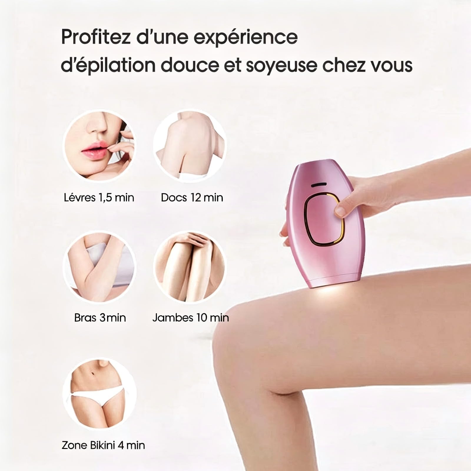 Solippy LOOP IPL Hair Removal Device à Lumière Pulsée, Epilateur Electrique