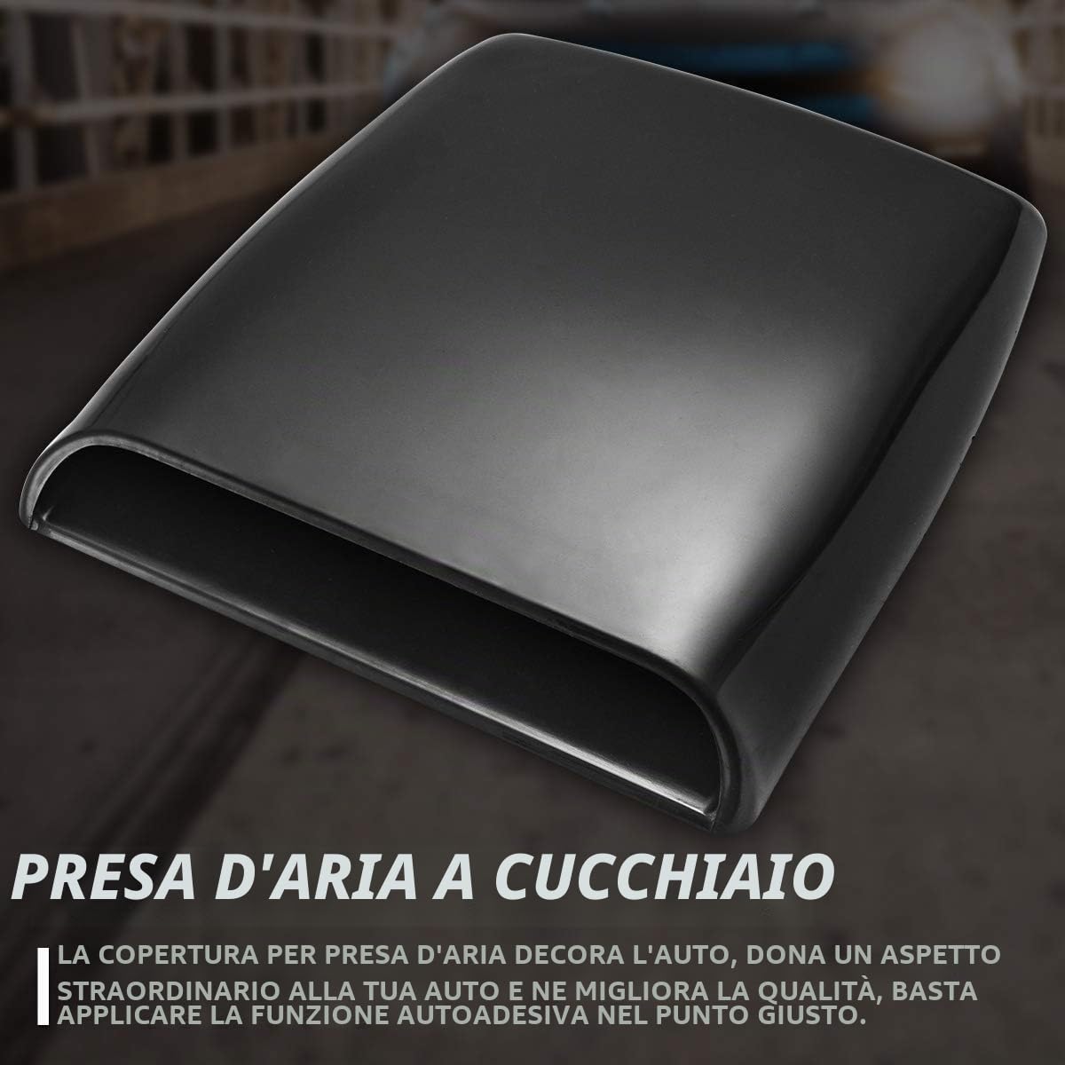 KaTur - Copertura decorativa universale per presa d’aria, per motori turbo, da applicare sul cofano dell’auto