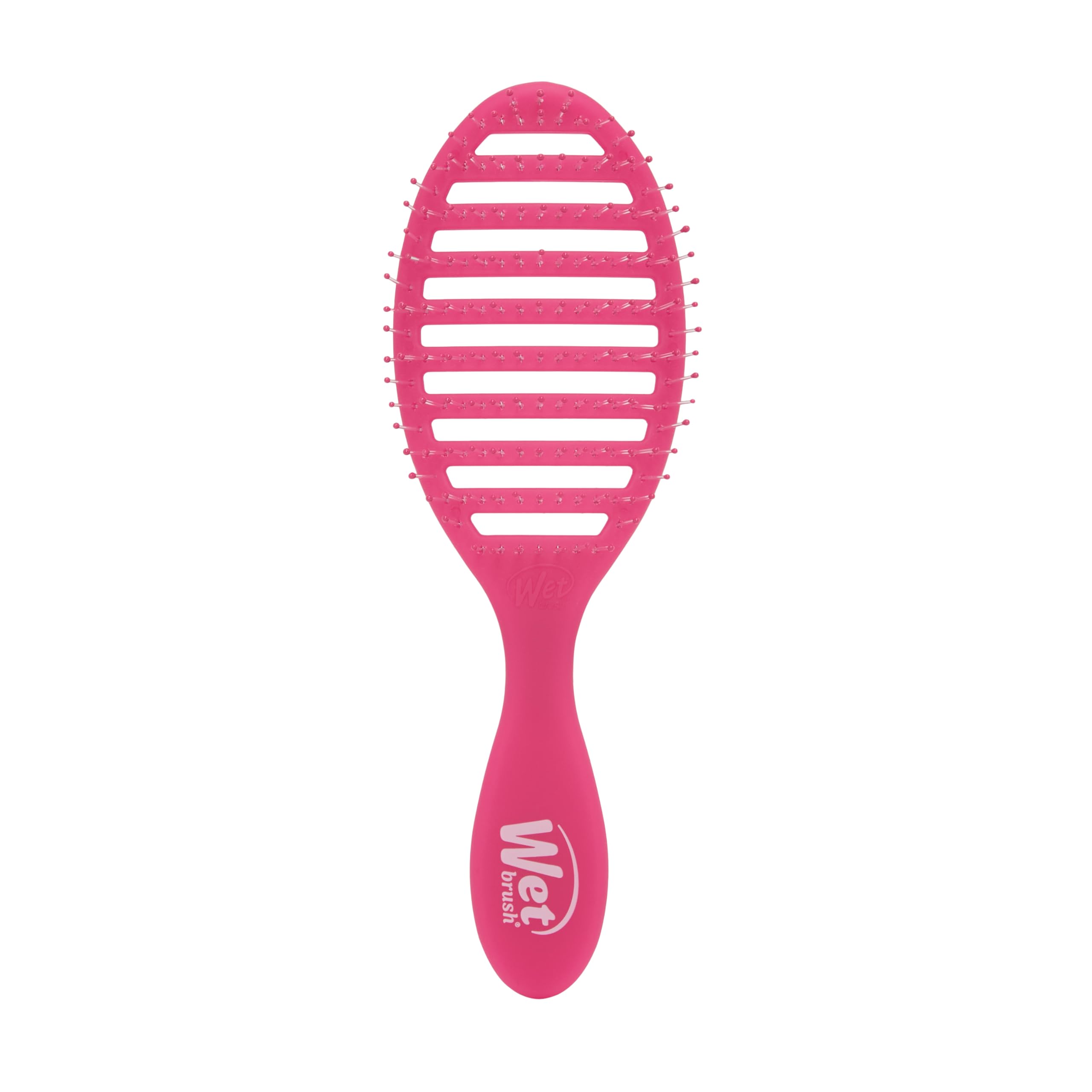 Speed Dry Hair Brush, Pink Frost - Vented Design & Soft HeatFlex Bristles Are Blow Dry Safe - Ergonomic Handle Manages Tangles - Pain-Free Hair Accessories