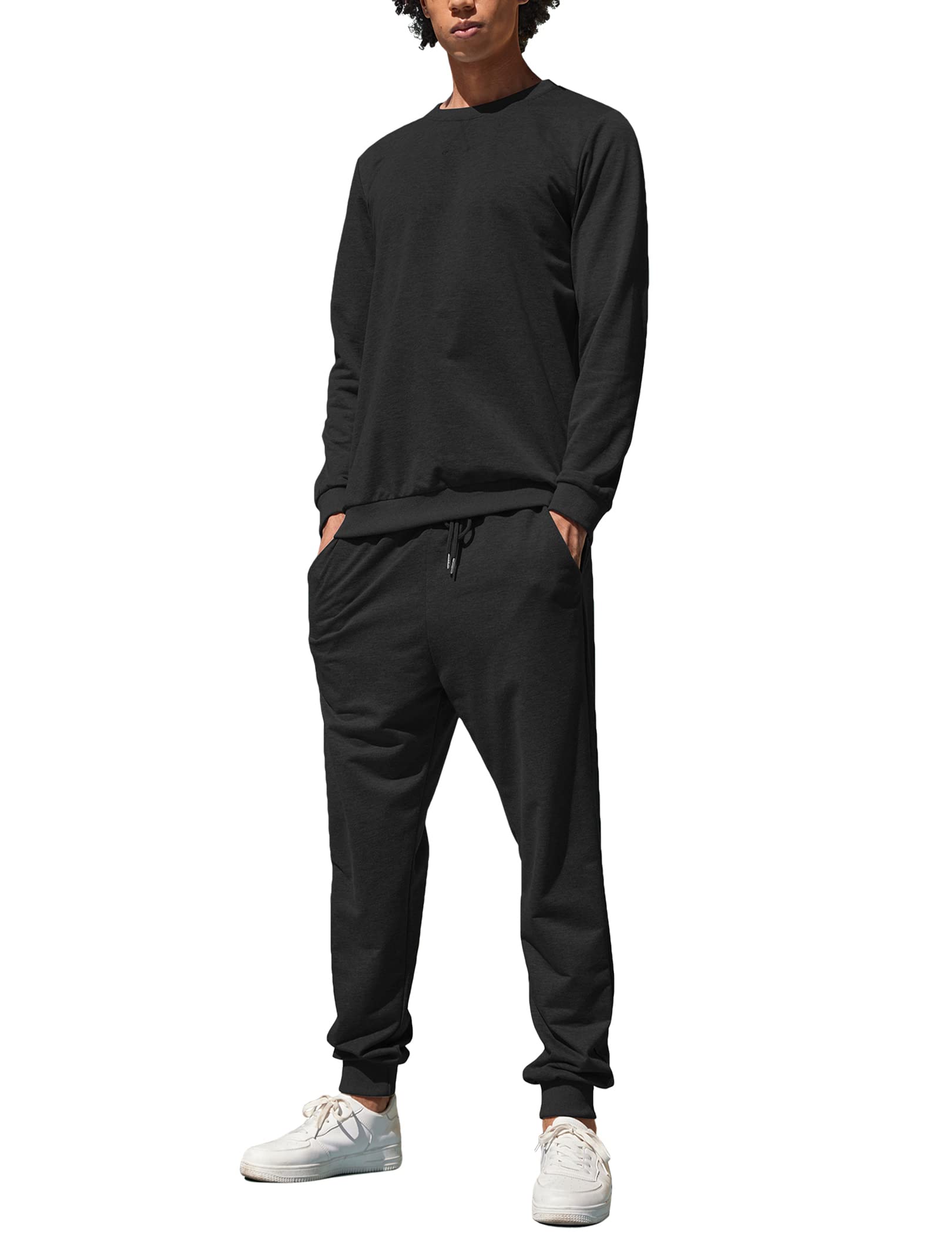 COOFANDYSweatsuits for Men Long Sleeve 2 Piece Full Zip Hoodie Sweatpants Tracksuit Set Casual Comfy Jogging Suits S-4XL