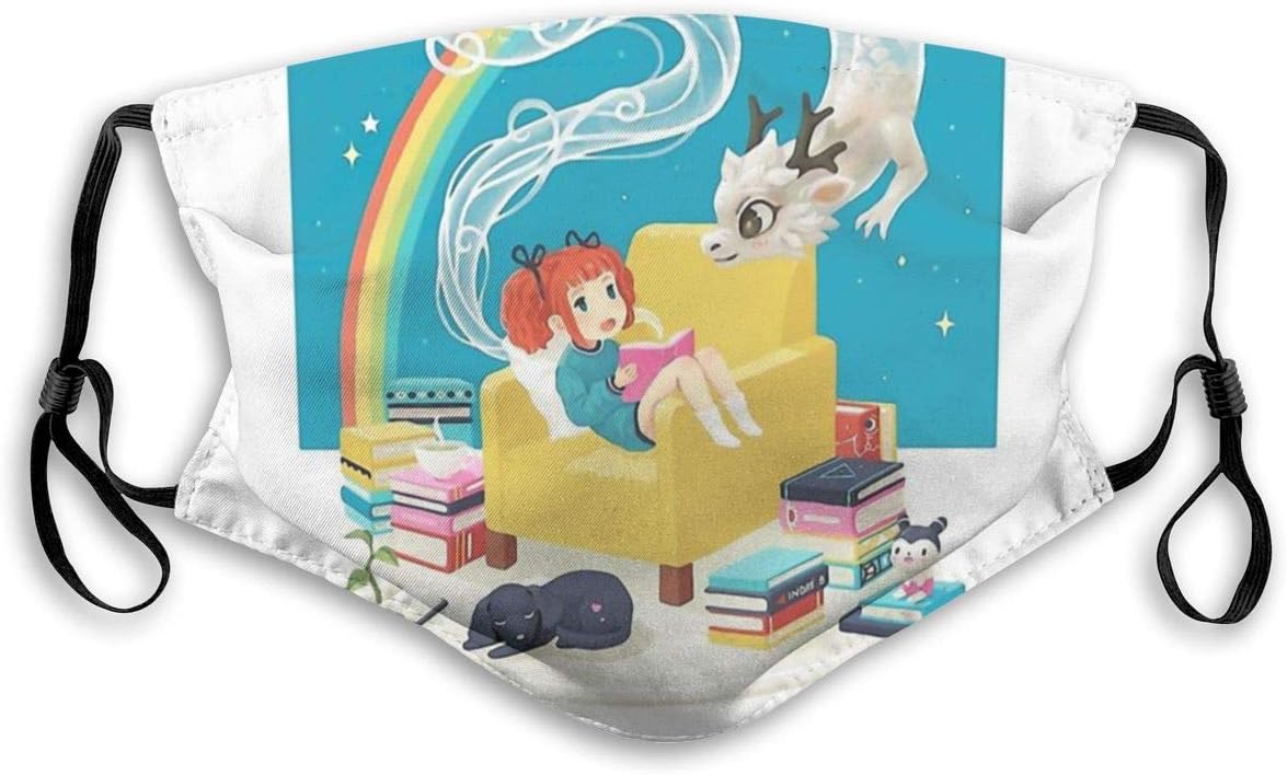 CYDDZJ Fairy Tale Stories Kids Girls Boys Adjustable Ear Loops Face Ma-sk,Reusable Protection Ma-sk with Filter,Anti-smog PM2.5 Ma-sk,Safety Ma-sk,Dustproof Mouth Ma-sk