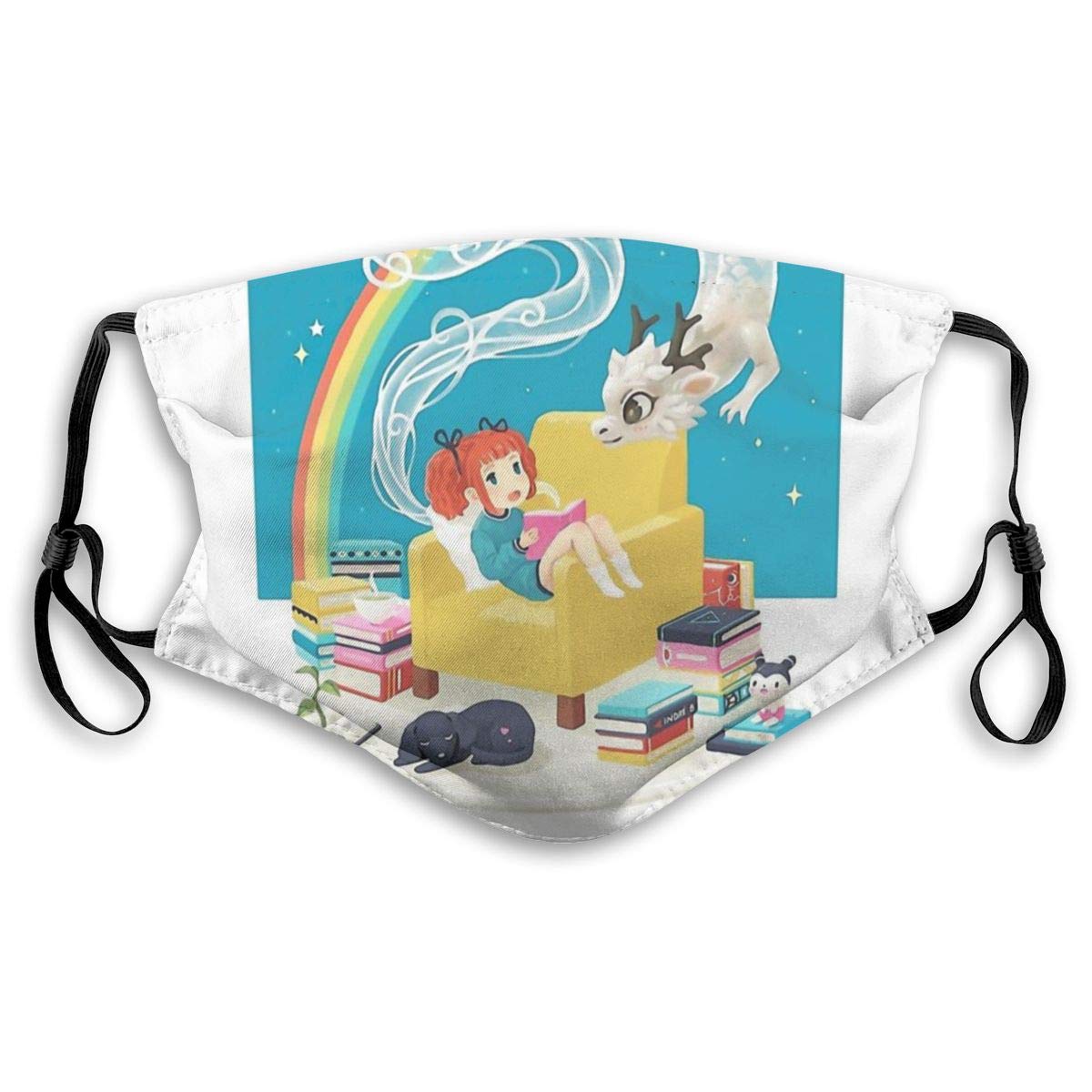 CYDDZJ Fairy Tale Stories Kids Girls Boys Adjustable Ear Loops Face Ma-sk,Reusable Protection Ma-sk with Filter,Anti-smog PM2.5 Ma-sk,Safety Ma-sk,Dustproof Mouth Ma-sk