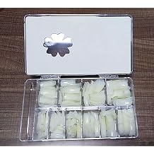 500pcs نصائح الأظافر على شكل طويل نصائح فنية للأظافر الطبيعية 10 حجم مع صندوق بلاستيكي شفاف ب