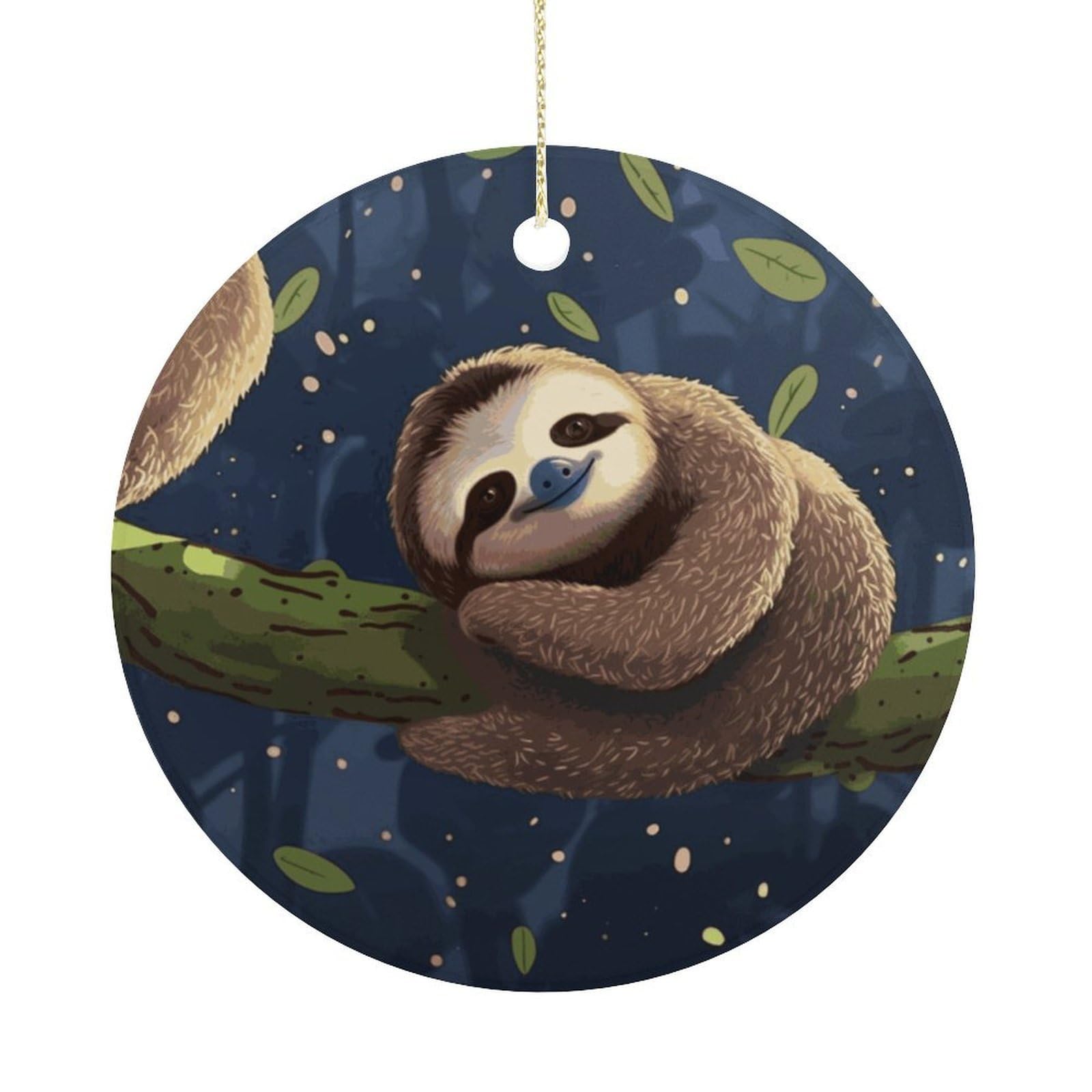 Adfgyerh Women's Style Sloth Lazy Hanging Ceramic Ornaments, Christmas Tree Decorations, Funny Home Decor Gifts For Sisters & Work Best Friends