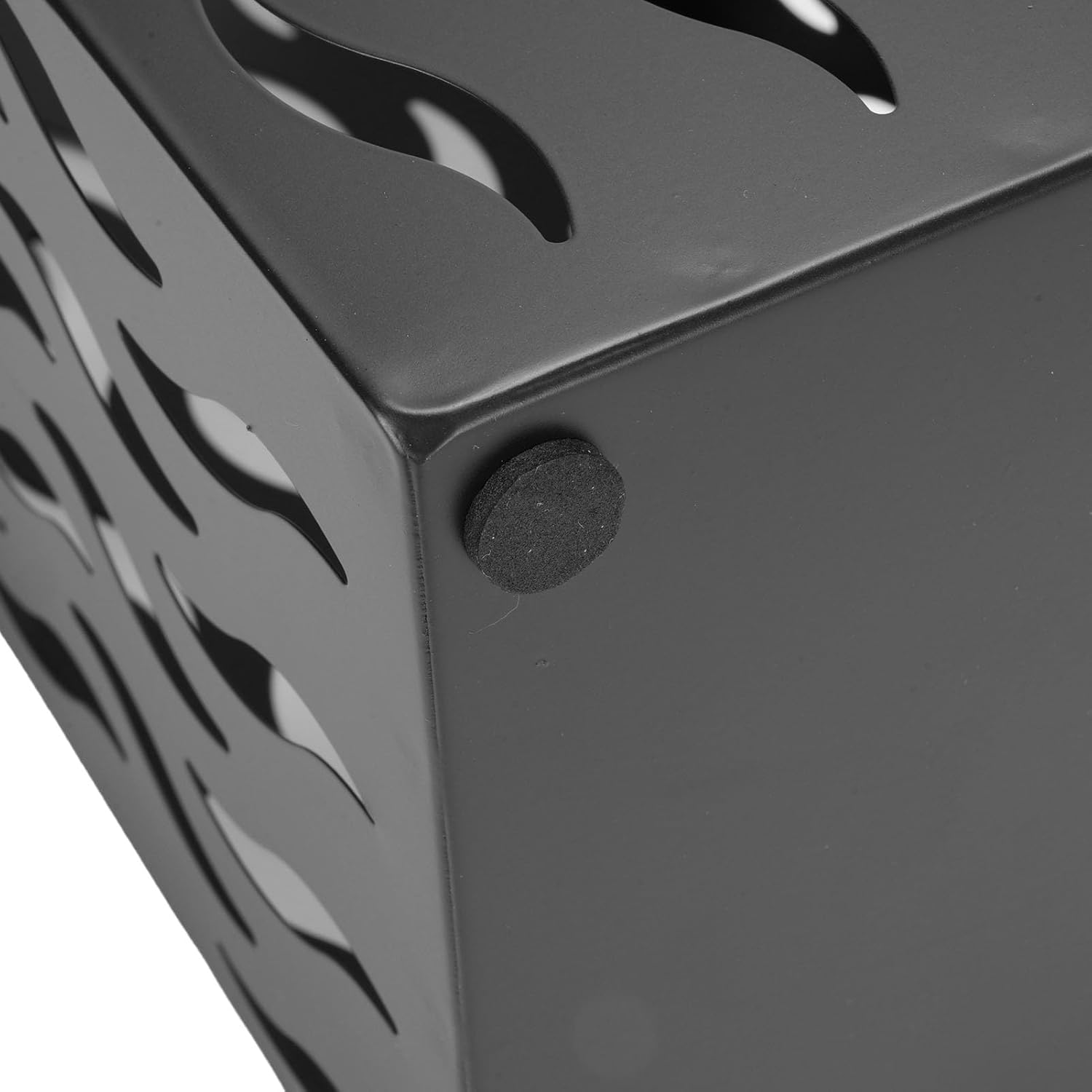 Metal Square Umbrella Holder for Entryway, S Shaped Hollow Out Umbrella Stand Rack for Home Office Hotel (Black)