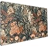Tapete de escritorio estético bohemio con diseño de flores silvestres, alfombrilla grande para mouse para juegos, alfombrilla XXL para teclado de escritorio completo para mujer, accesorios de