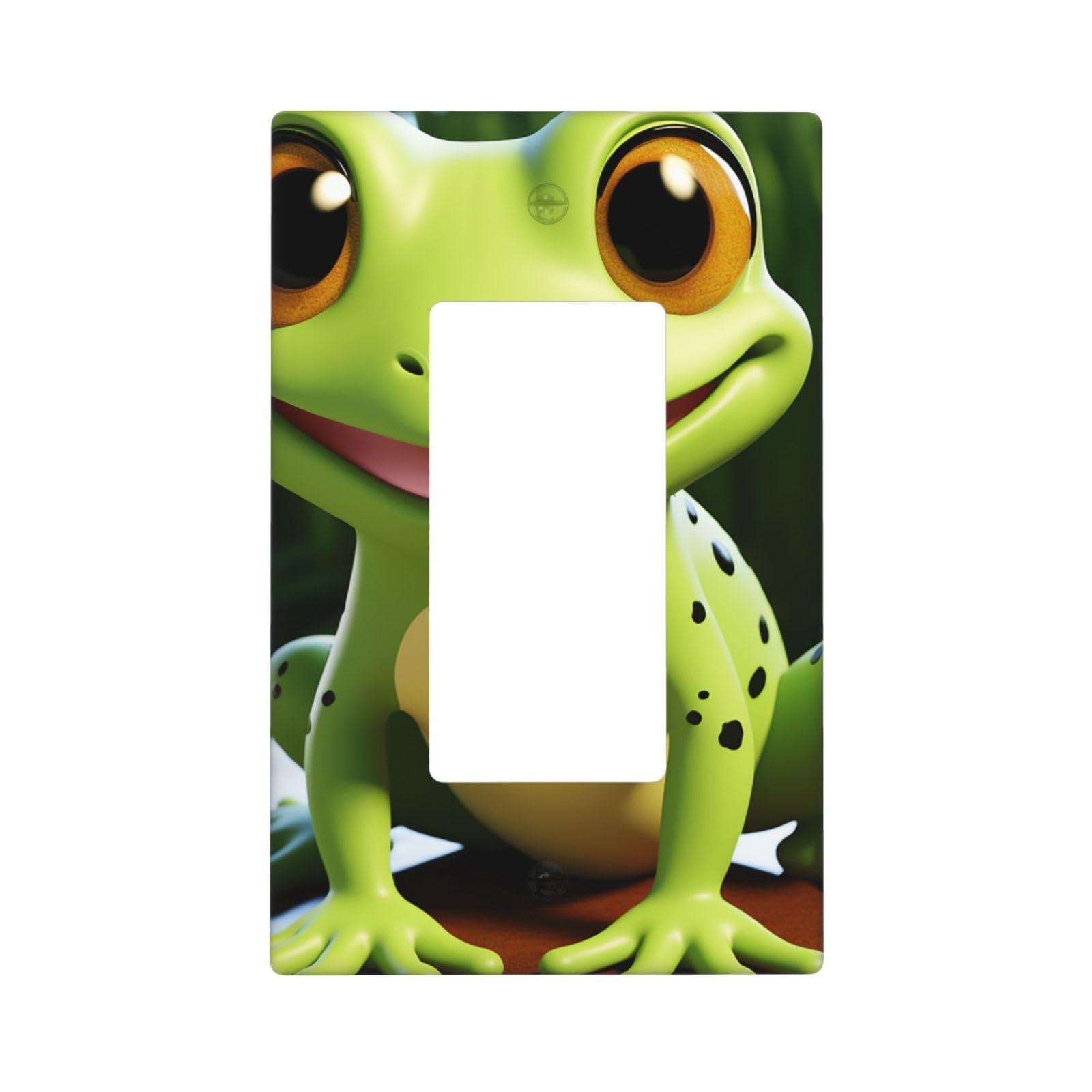 Decorator Wall Plate 1 Gang Light Switch Covers Decorator Receptacle Outlet Covers cute frog Wall Plates for Electrical Outlets Plug Cover Single Rocker Switch Plates