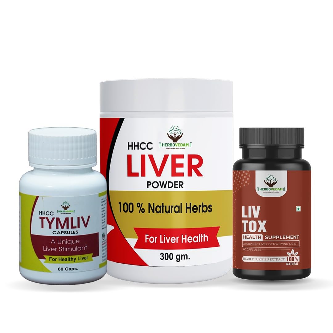 Dr Handa's HERBOVEDAM Liver Kit - Ayurvedic Liver Detoxification and Cleanse to Improve Liver Function