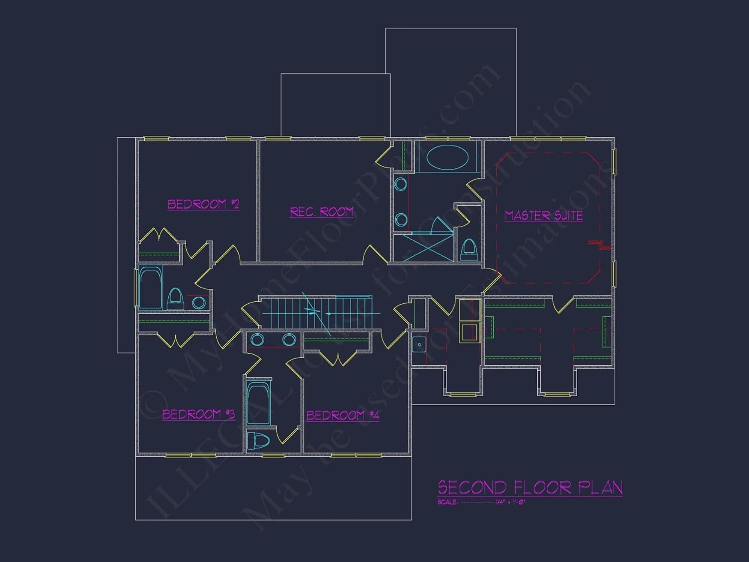 12-2221 HOUSE PLAN - Modern House Plan with CAD Designs, Floor Plans & Blueprints