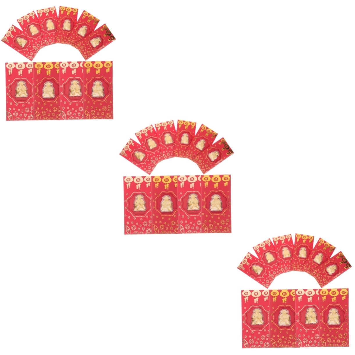 SEWACC 30 Piezas Sobre rojo del de la riqueza paquetes de dinero año nuevo rojo sobres decorativos sobres festivos rojos tradicionales Paquetes rojos del año 2023 hoja de oro