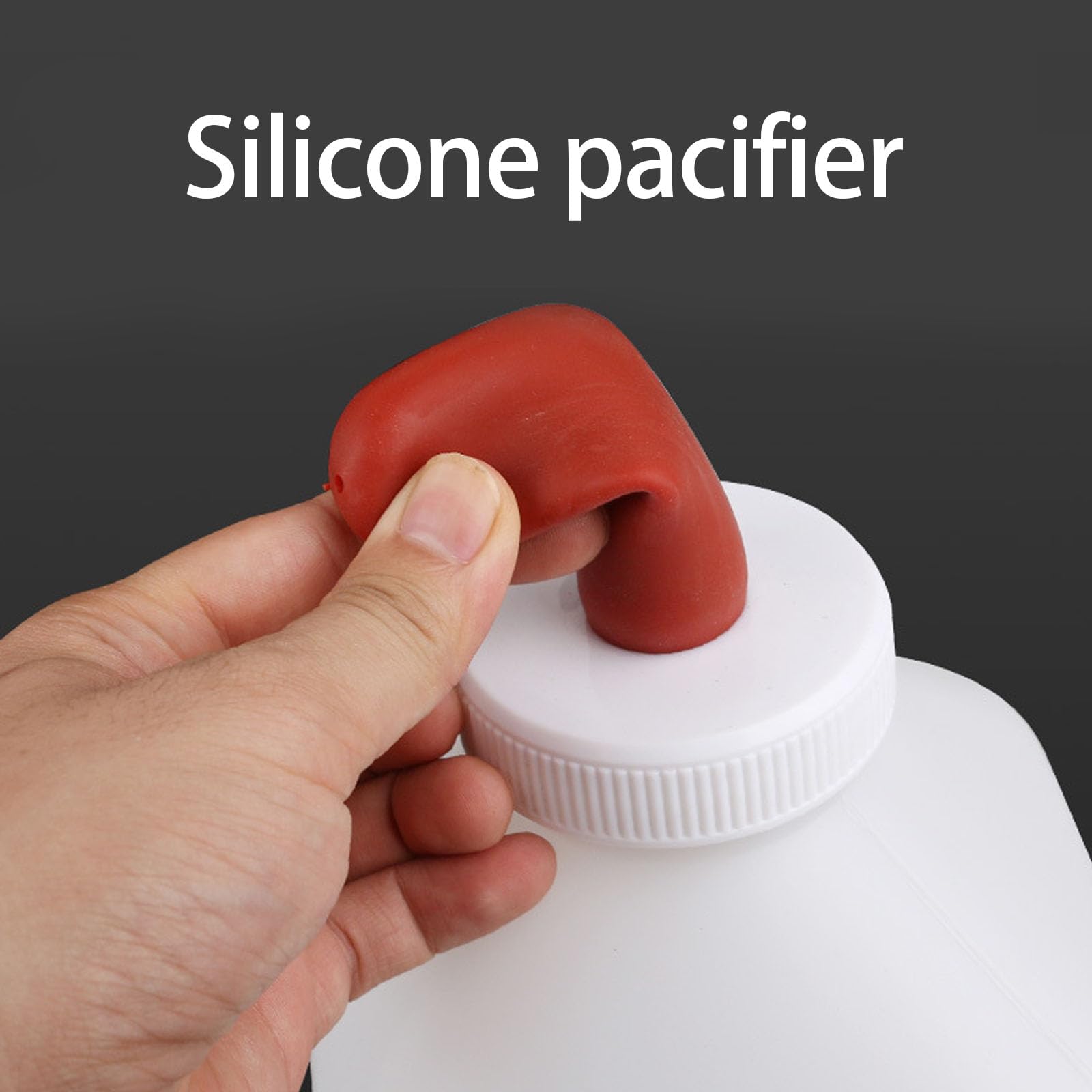 Alimentatori per latte di vitello da 1-5 litri con capezzolo e comoda maniglia di alimentazione Forniture per l'alimentazione del bestiame Portabottiglie per vitelli Bottiglia di latte di grande