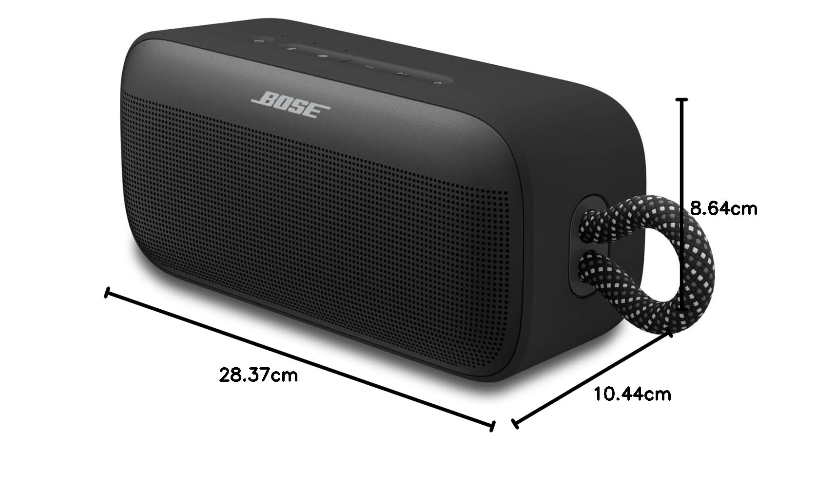 Bose SoundLink Plus diffusore Bluetooth portatile, da esterno wireless, fino a 20 ore di autonomia, impermeabile e a prova di polvere, Nero