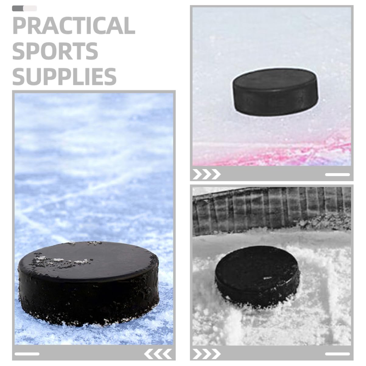 2pcs Hockey Training Supplies Puck Sucker Ice Hockey Game Puck Soft Hockey Pucks Hockey Stick Tape Field Hockey Balls Hockey Pucks Bulk Hockey Puck Holder Puck Display Black
