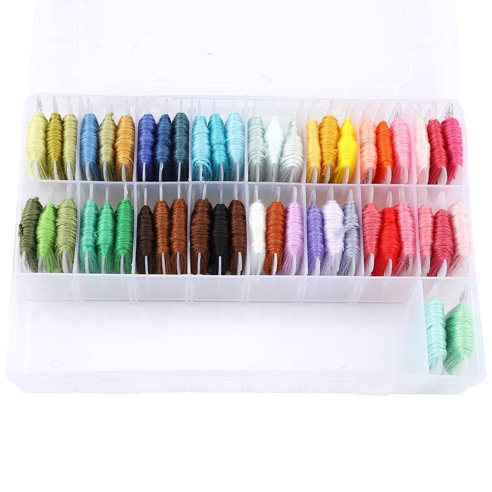 JFDBGU Kit de Herramientas de Punto de Herramientas de Costura Paño Bordado de Bordados Aros de Gama Completa de Kit de Bordado a Mano para Adultos y Principiantes para niños