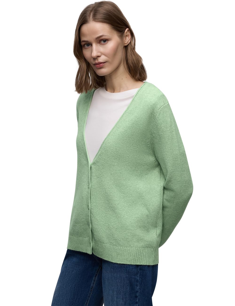 Street One Damen 2515637 Kuscheliger V-Neck Cardigan (1er Pack)