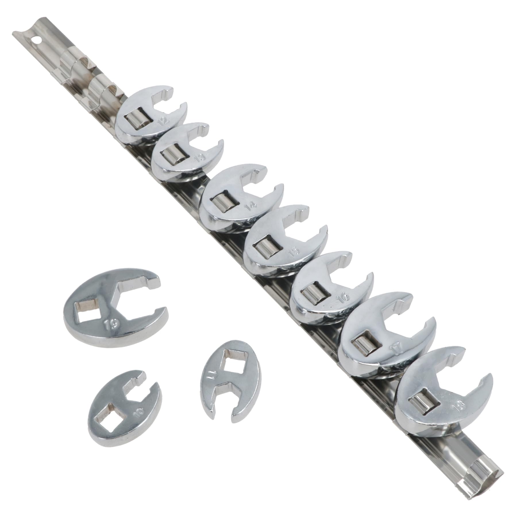 US PRO B2054 Industrial 10pc 3/8" dr Crowfoot Crowsfeet Crows Foot Spanner Wrench Set 2054