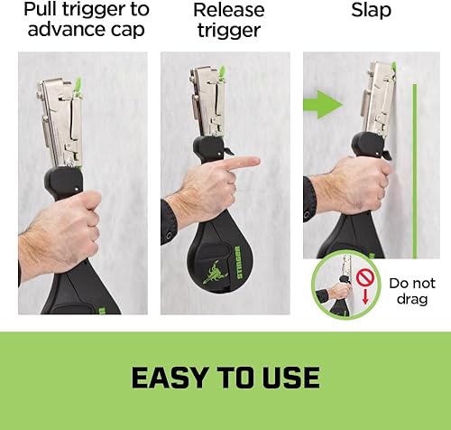 Miniatura 4 de CH38-2 - Martillo de grapas con tapa y dos unidades de grapas, tapas de 1 pulgada, grapas de 38 pulgadas para revestimiento de techos, envoltura