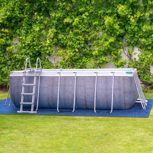 Miniatura 5 de Alfombra Para Piscina Azul, Tapetes Rectangulares Para Piscinas, Paño De Piso Plegable Para Piscina, Protector De Suelo Piscinai Adecuado Para Piscinas, Hinchables Y Piscinass, 300 X 200 Cm