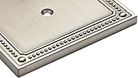 Vista 3 de Franklin Brass Classic Beaded (1-Pack) Outlet Covers Brushed Nickel 1-Gang Wall Plate Single Duplex Switch Plates Electrical Guard W35059-SN-C