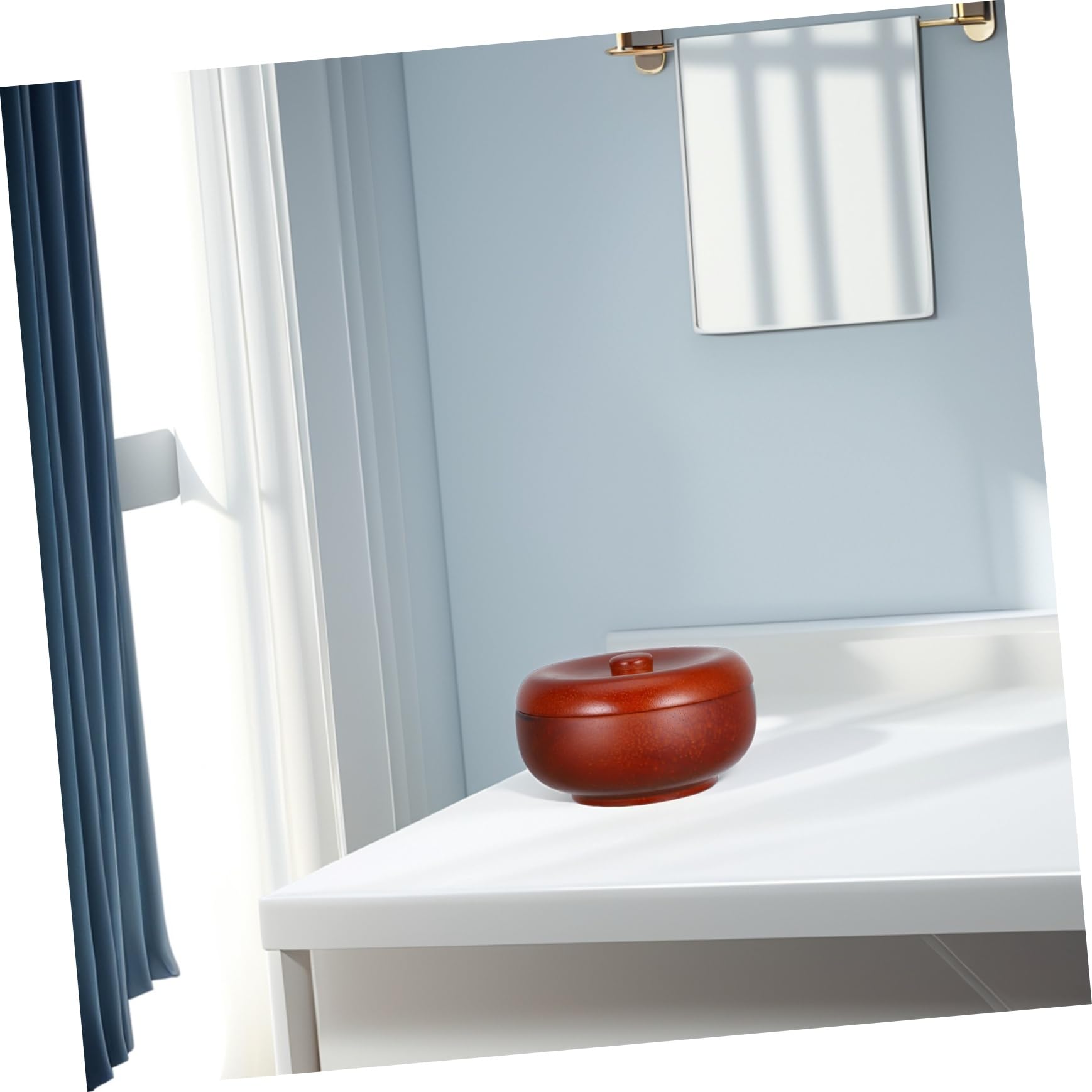 MAGICLULU Bol à Raser Bois avec Couvercle Boîte à Savon pour Hommes Pot à Blaireau pour Barbe Gobelet de Rasage Accessoire de Nettoyage pour Rasoir