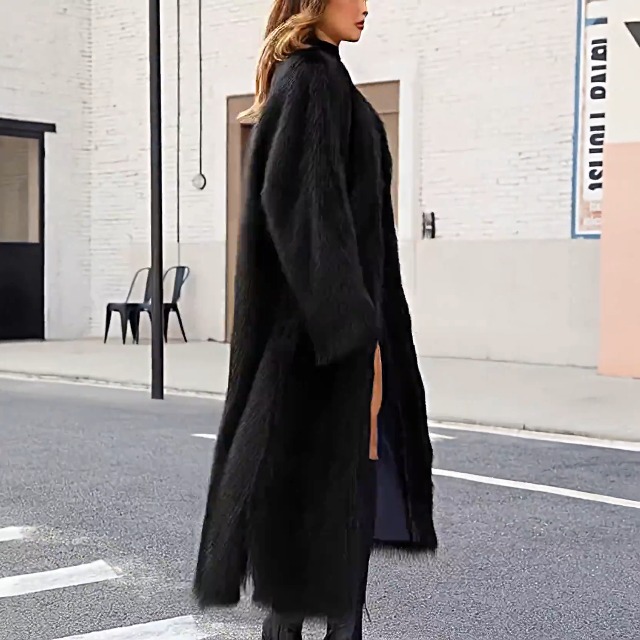 Amazon.com: YMADREIG Womens Long Faux Fur Coat Oversized Loose