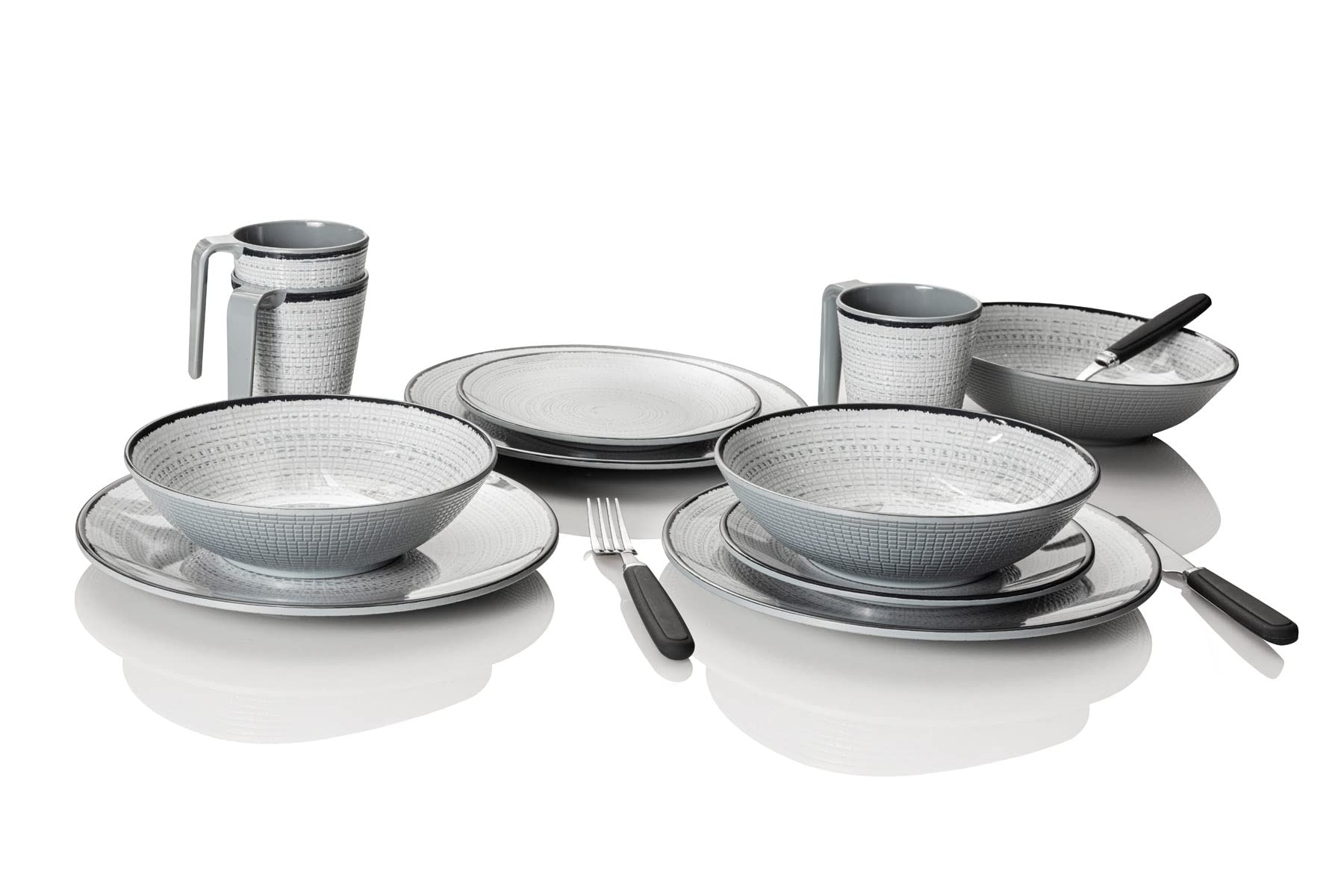 BRUNNER 0830143N.C7X Set de vaisselle de camping pour 2 personnes, Thête-à-Tête Tivoli, 8 pièces