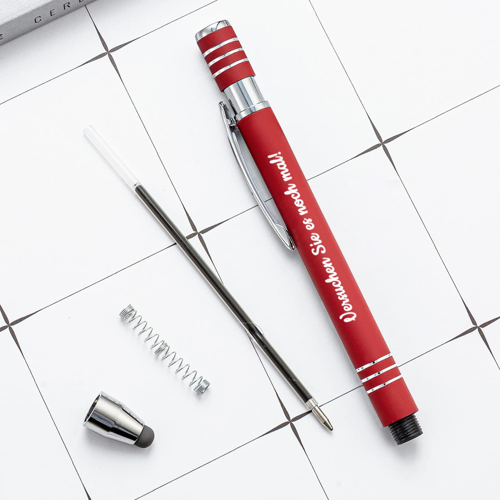 Personalisierter mehrfarbiger Kugelschreiber, benutzerdefinierter Soft-Touch-Kugelschreiber mit Stylus, personalisierter Namensstift aus Metall für Büro, Geschäft, Schule, schwarze Tinte - 36Stück
