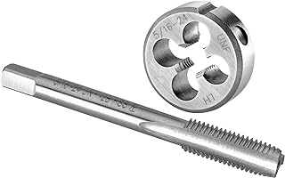 5/16"-24 UNF Tap and Die Set Left Hand, 5/16 x 24 UNF Machine Thread Tap and Round Die