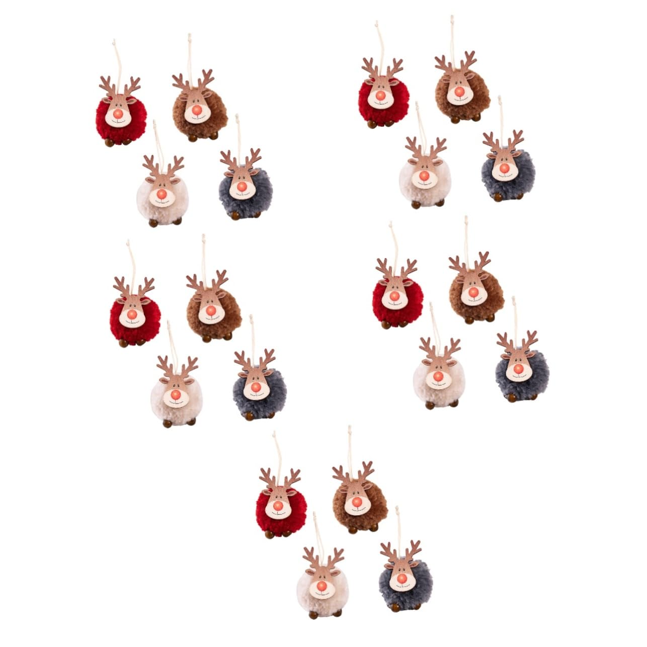 PRETYZOOM 20 Piezas Colgante de árbol de Navidad Decoraciones navideñas Colgantes navideños Adorno de Alces de Navidad Colgantes de Navidad Adorno Colgante Decoraciones de Navidad Madera