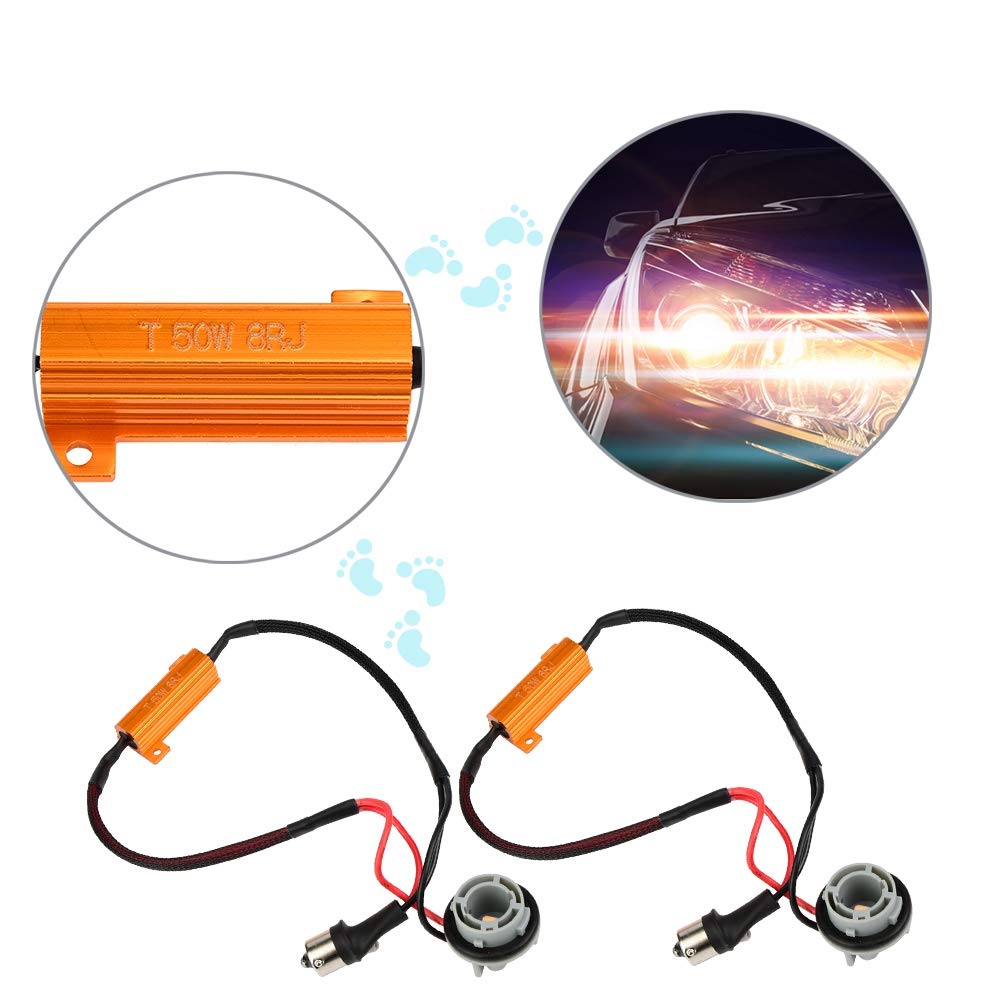 2pcs/set Load Resistor Connector Wire Wiring Harness Turn Signal light 1156