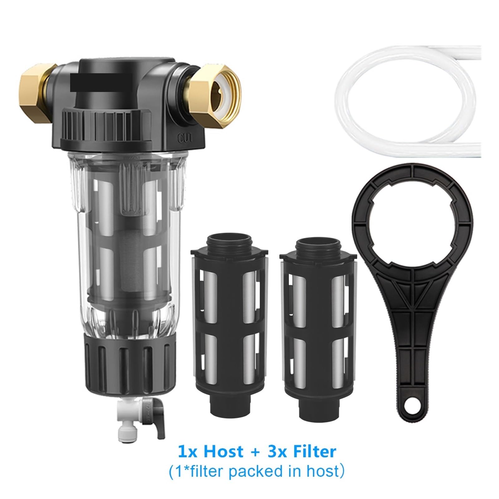 Filtro Sottolavello, Prefiltro for tutta la casa, centrifugazione dei sedimenti, di purificazione del prefiltro centrale del filtro 'acqua, rete di acciaio inossidabile for il controlavaggio,per sott