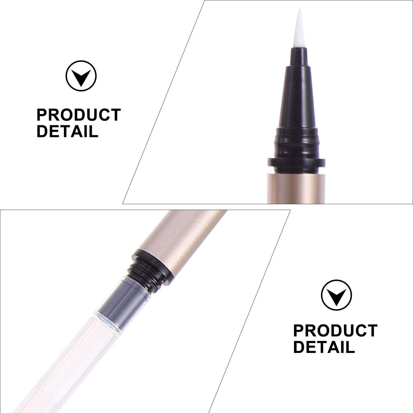Ciieeo 5 Tubos Delineadores de Ojos Recargables de 1ml Dorado de Plástico, Portátiles Almacenar Delineador, Ideales para Minoristas de Cosméticos