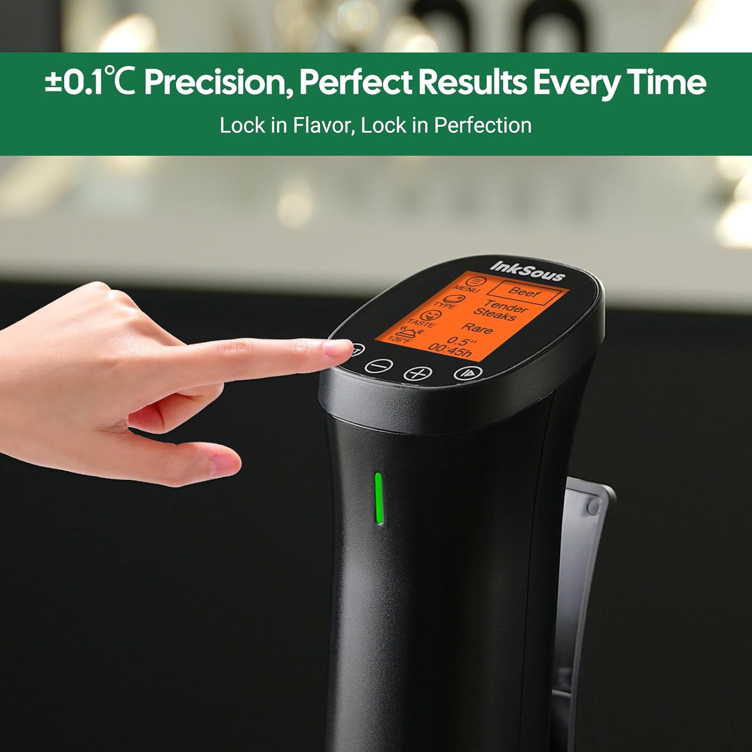 WIFI 2.4G Sous Vide Cooker 1000W Immersion Circulator with APP 14 Recipes,Alarm,Calibration & Timer, 3D Water Fast Heating Ultra-Quiet Sous Vide Machine - Image 4