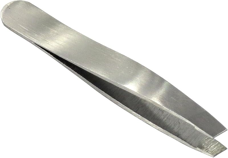 Pinça para sobrancelhas HTS 172M0, ponta chanfrada, aço inoxidável, 5,31 cm