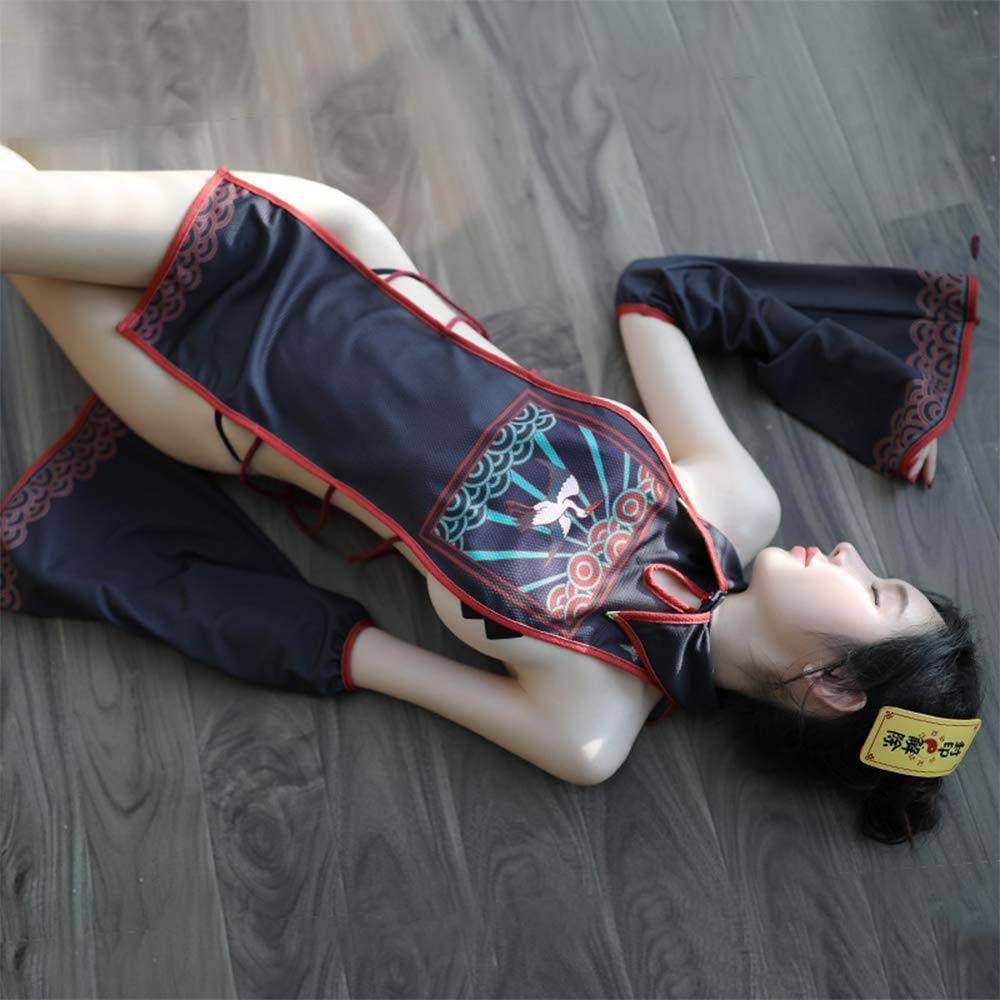 奥様 コスプレ Amazon.co.jp: キョンシー コスプレ ハロウィン 仮装 中国 ゾンビ ホラー 3点 セット セクシー コスプレ セクシーランジェリー コスチューム セクシー 過激 クラシカル美人 下着 小悪魔コスプレ フリーサイズ,黒 : ホビー