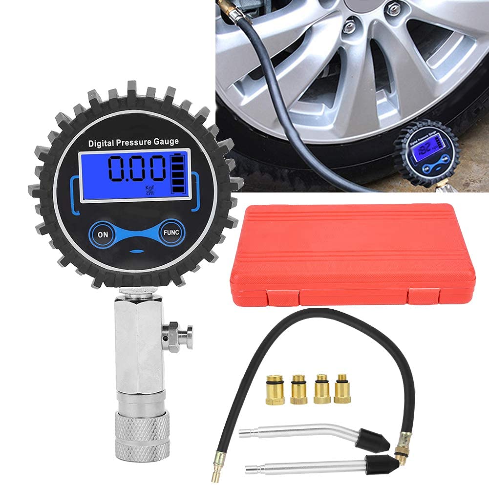 Medidor de detección de presión de cilindro de motor de 3-200 PSI, probador de compresión digital Kit de probador de reparación Kit de probador de compresión del motor
