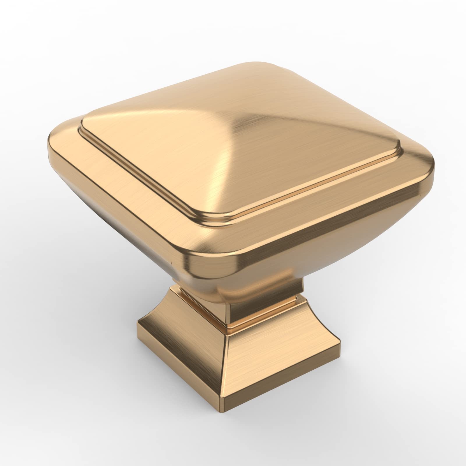 Asidrama 10 Pack 1-1/4 inch Champagne Bronze Kitchen Cabinet Knobs Brushed Brass Dresser Knobs Gold Drawer Knobs Cabinet Hardware Zinc Black Knobs for Dresser Drawers