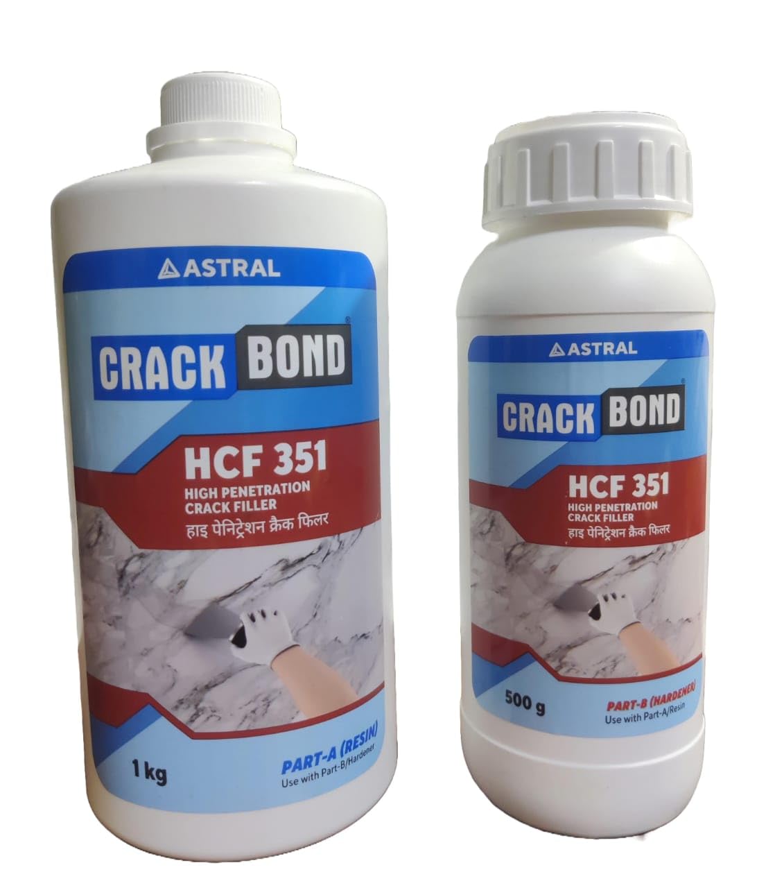 Astral Adhesives Italian Marble Crack Filling Epoxy Trubuild HCF-351 (Part-A & B) (1.5 kg)