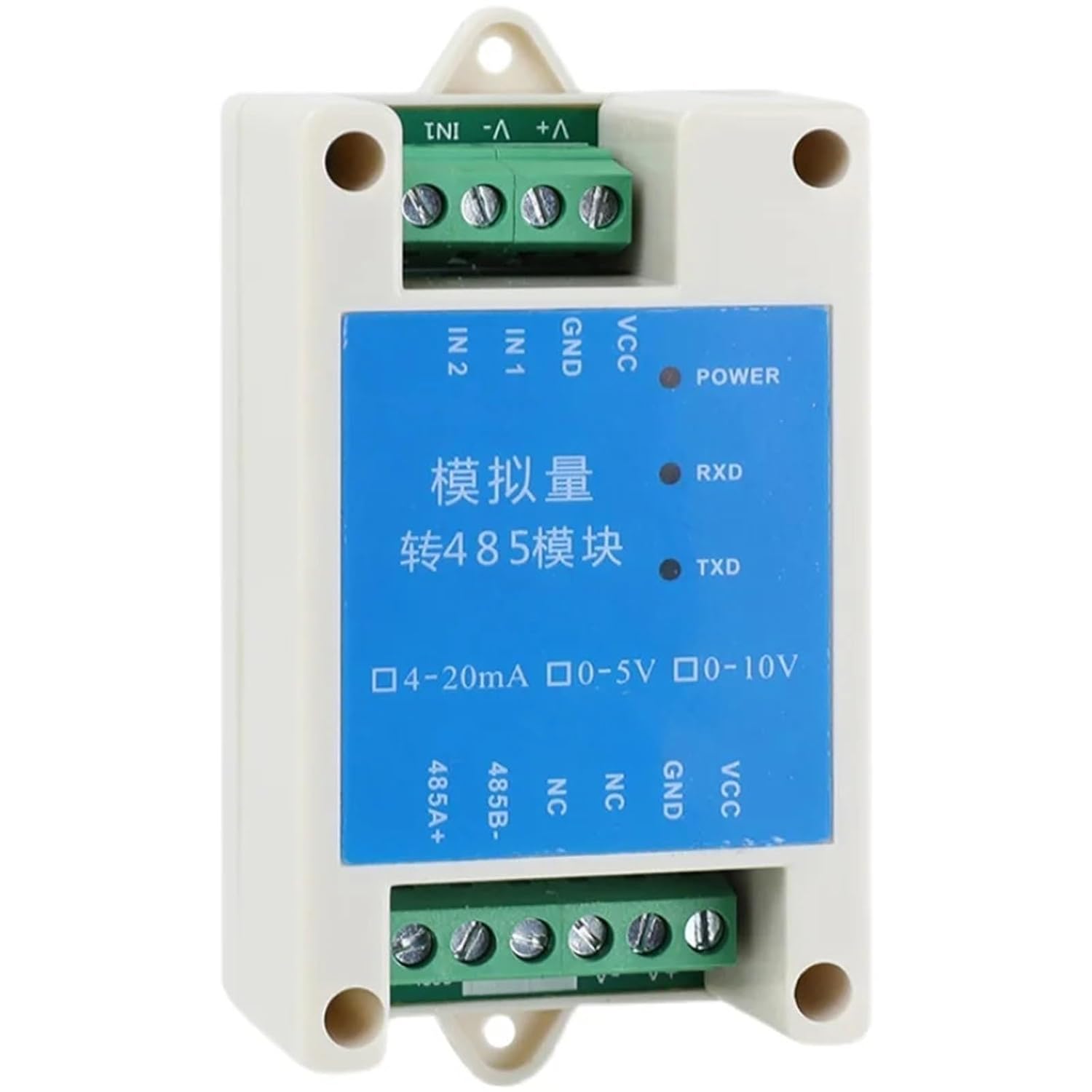 1Pcs Analog Quantity Acquisition Module Modbus Voltage and Current Data Collected Input 4-20mA to RS485(0-10v)
