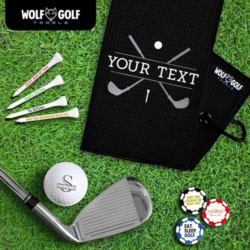 Image of Personalized Golf Towel | Personalized Golf Towels for Golf Bags | Custom Golf Towel Golf Gifts | Golf Towels for Golf Bags for Men or Women