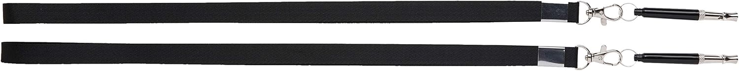Dog Whistle, Professional Dog Training Whistle to Stop Barking, Adjustable Frequency Ultrasonic Sound Training Tool Dog Bark Control with Free Premium Quality Lanyard - Pack of 2 Black Pet Whistle