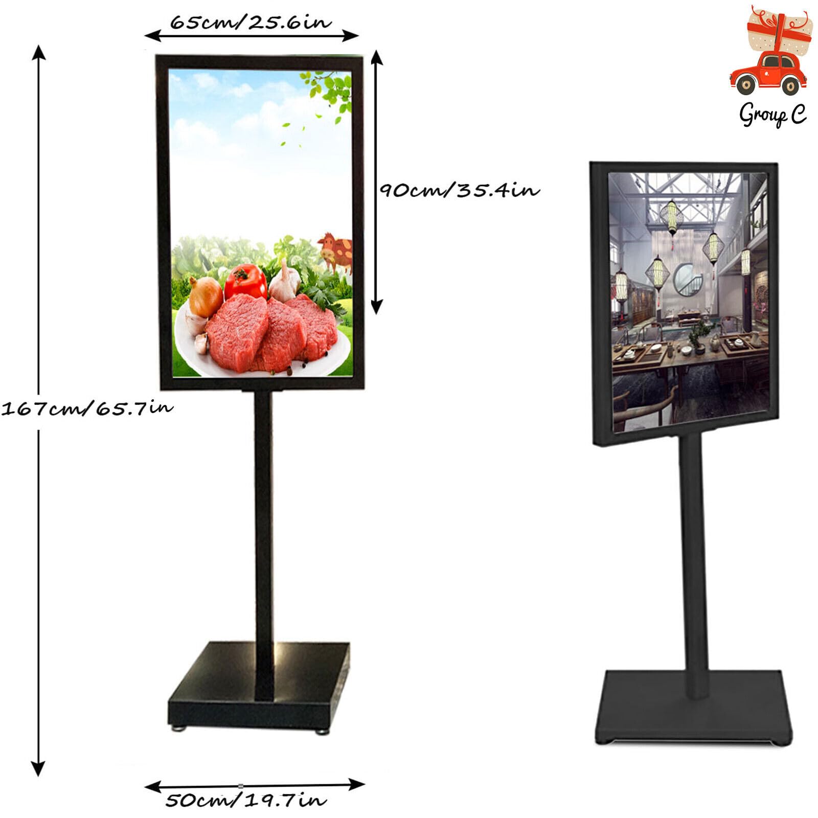 Espositore A1 Per Manifesti - Supporto Pubblicitario Da Pavimento In Ferro Per Negozi E Locali - Foto 6