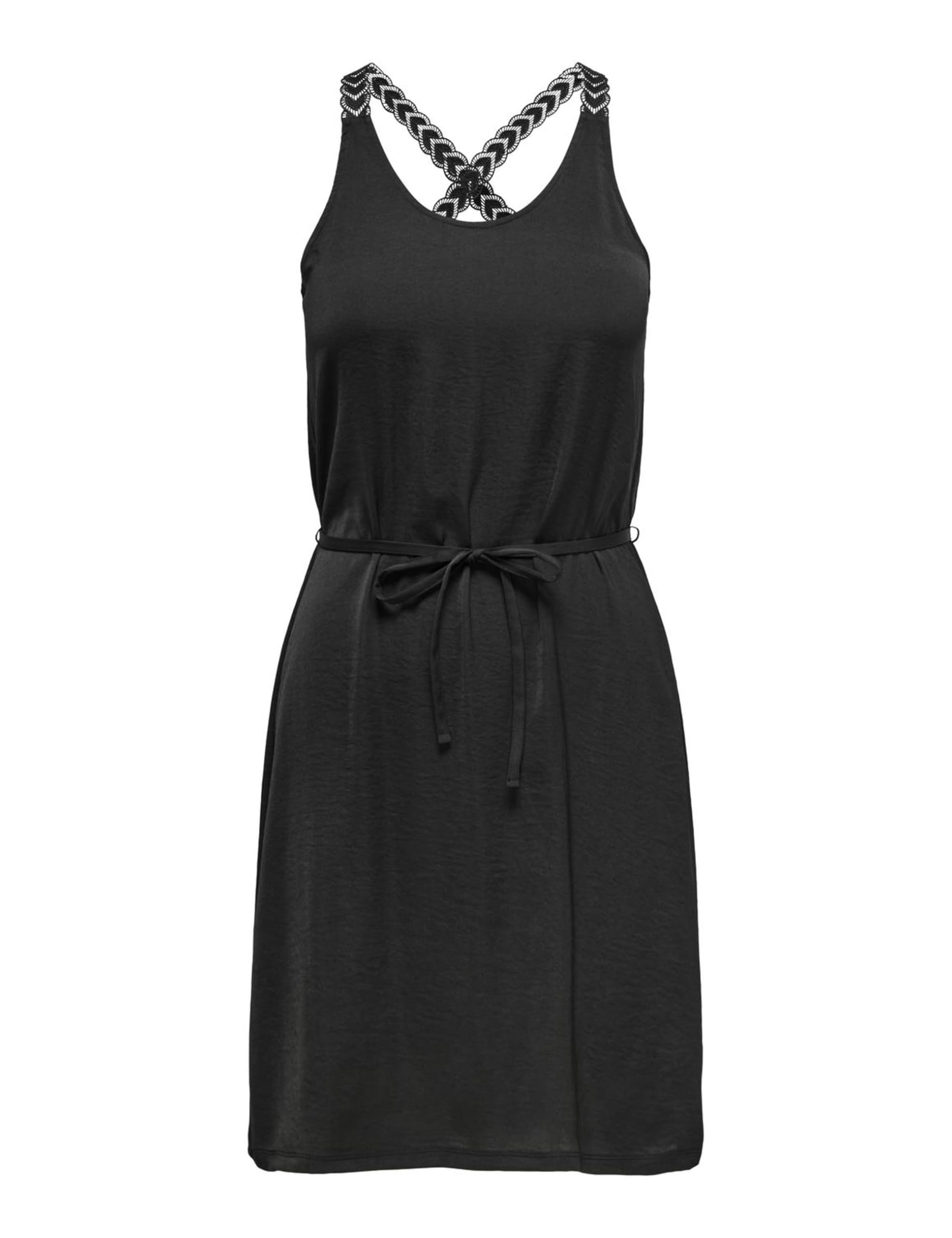 ONLY Women's Onltilde S/L Lace Mix Dress JRS, Black, M