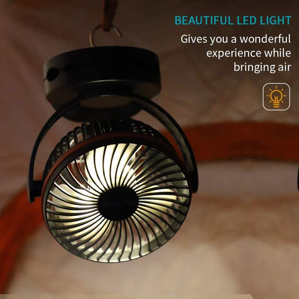 Clip-on Type Rechargeable Cooling Desk Fan 360 Degree Rotation 4 Speeds Adjustable Home OfficeTable Desk Fans