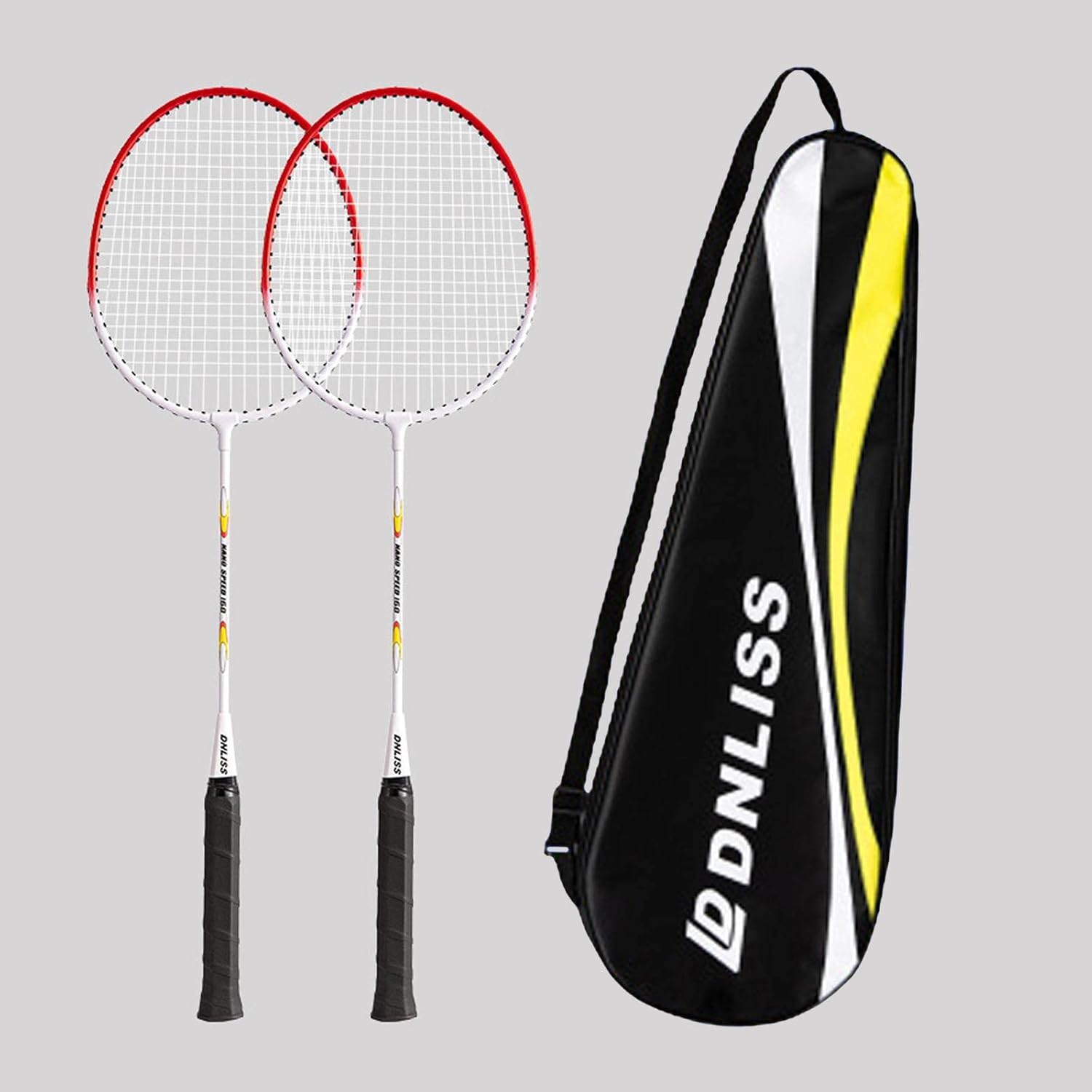 Badminton Racket Lightweight Badminton Racquets Badminton Equipment Badminton Set for Adults and Teenagers, Red, with Bag