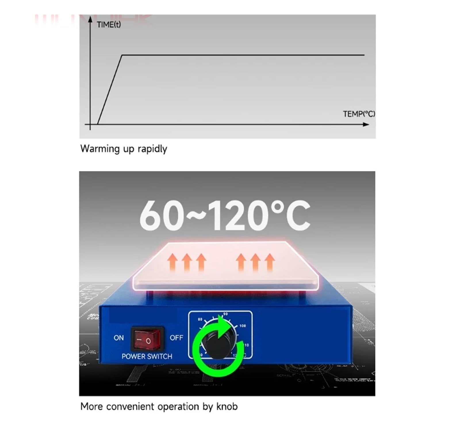 Stół grzewczy o stałej temperaturze 450 W do usuwania ramy ekranu telefonu komórkowego Platforma podgrzewania płytki PCB