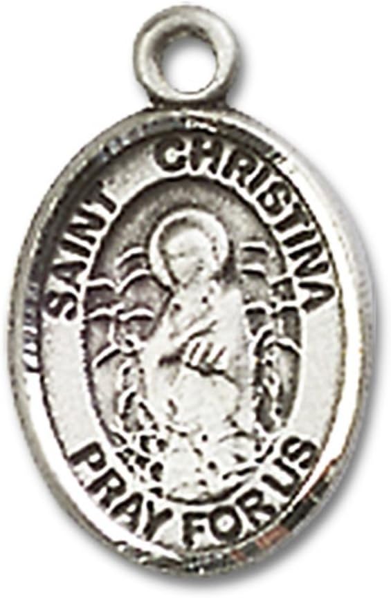 Bonyak Jewelry St. Christina The Astonishing Hand-Crafted Oval Medal Pendant in Sterling Silver