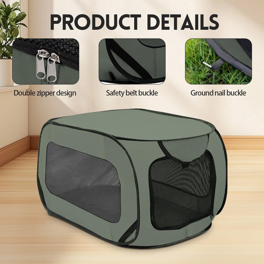 Faltbare Auto Hund und Katzentransportbox 92x52x52cm aus wasserdichtem Oxford Stoff für Tiere bis 30kg, doppeltürige belüftete Transporttasche für Autofahrt Camping Tierarzt Weiß