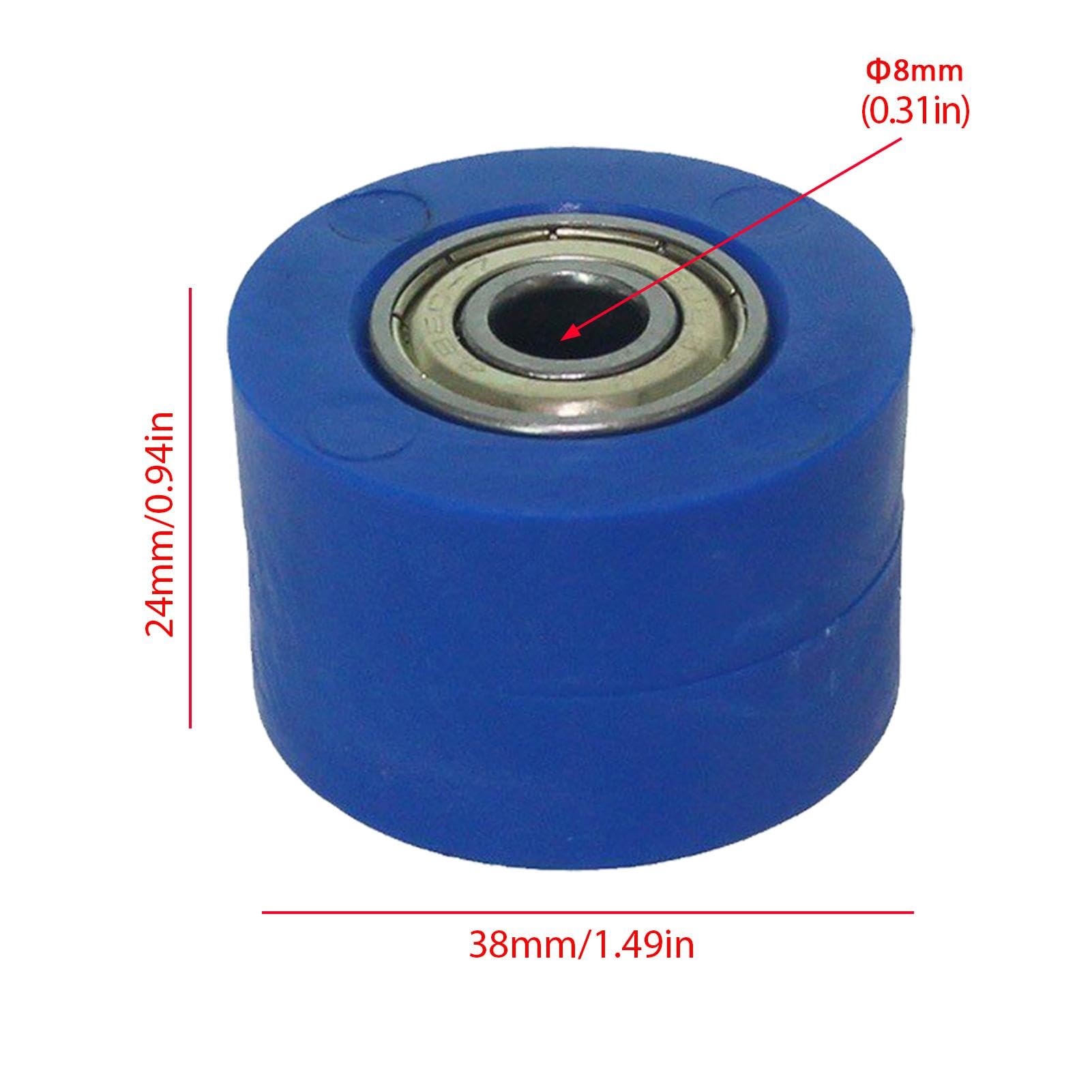 Guida Rotella Tendicatena 8mm Per Moto - Rullo In Gomma E Ferro, Per Catena Trasmissione - Foto 6