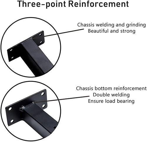 Miniatura 5 de Y&J - Soporte de estante oculto para estanterías (2 unidades), color negro